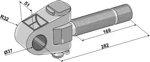 IHOF Gelenkkopf M36x4