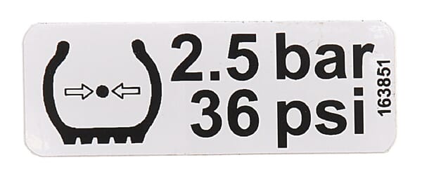 Aufkleber "2,5 BAR" Fella (163851) von Agco