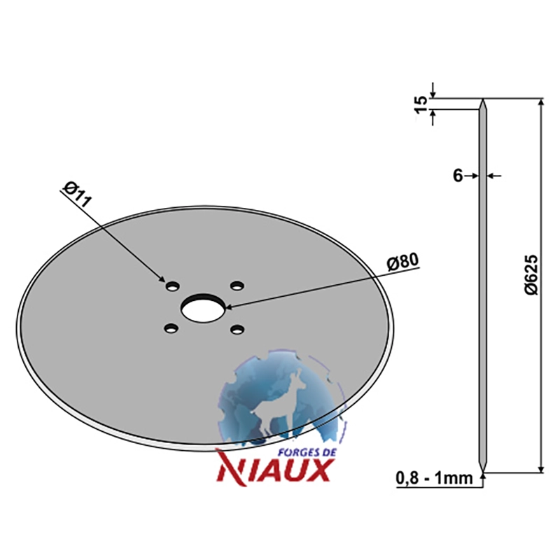 Landwirtschaft Bodenbearbeitung Scheibeneggen Sechscheibe glatt Niaux