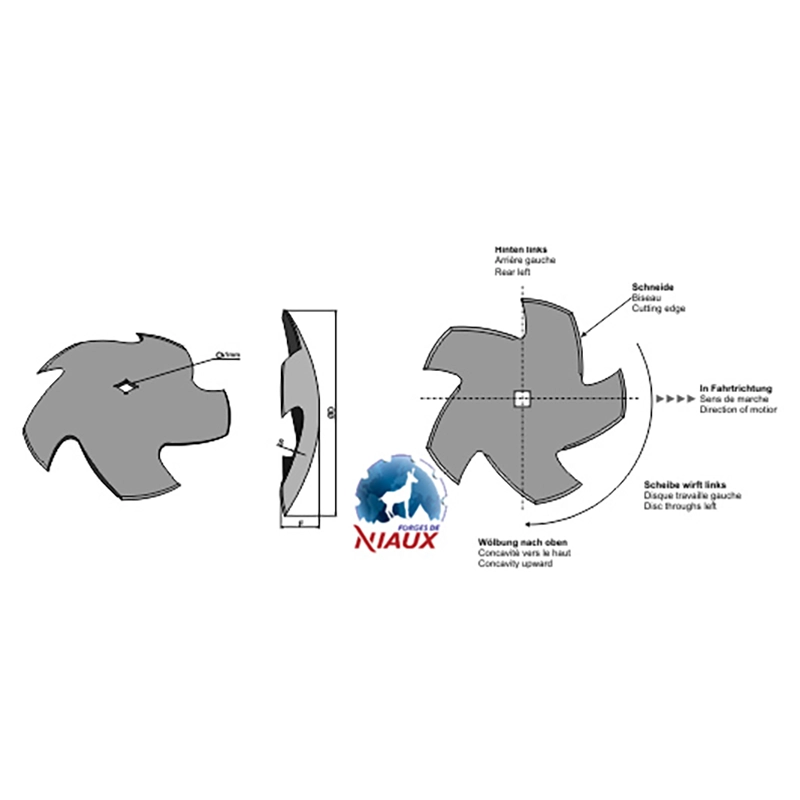 Landwirtschaft Bodenbearbeitung Scheibeneggen Messerscheibe gezackt Niaux