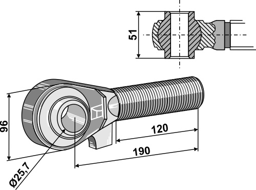 IHOF Spindel M42x3 - 120