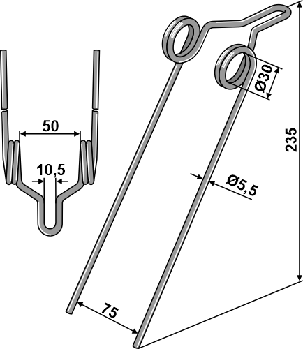 IHOF Striegelzinken Ø5,5mm