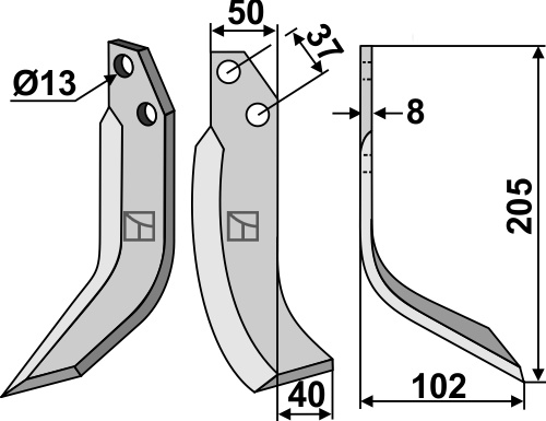 IHOF Fräsmesser 205x50mm, rechts