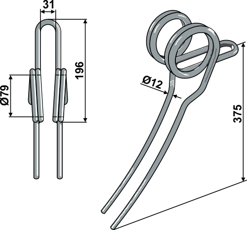 IHOF Striegelzinken Ø12mm