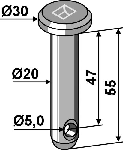 IHOF Splintbolzen Ø20x55