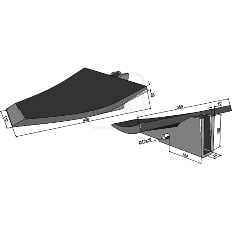 Landwirtschaft Bodenbearbeitung Grubber Schare & Leitbleche Schar Kotte|Mandam|Saphir