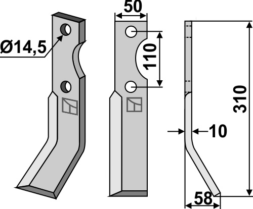 IHOF Fräsmesser 310x50mm, rechts