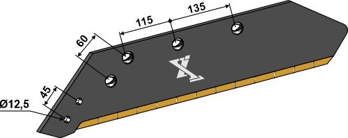 IHOF Wechselspitzenschar - 16'' - links - Hartmetall