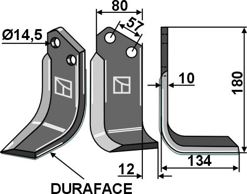 IHOF Fräsmesser DURAFACE 180x80mm, rechts