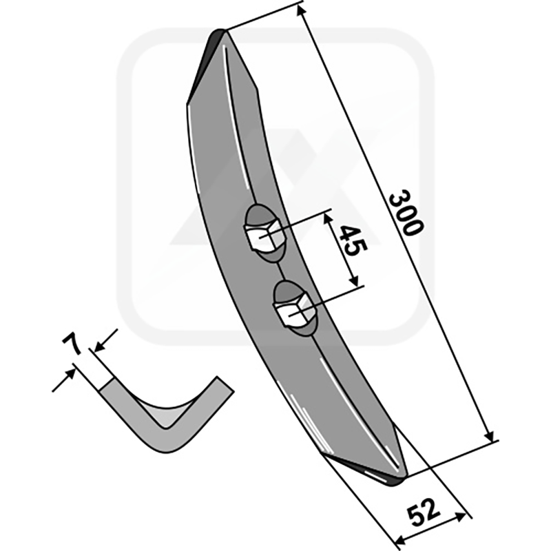 Landwirtschaft Bodenbearbeitung Grubber Schare & Leitbleche Schar 300mm Köckerling|Einböck|Väderstad|Pöttinger|Carre