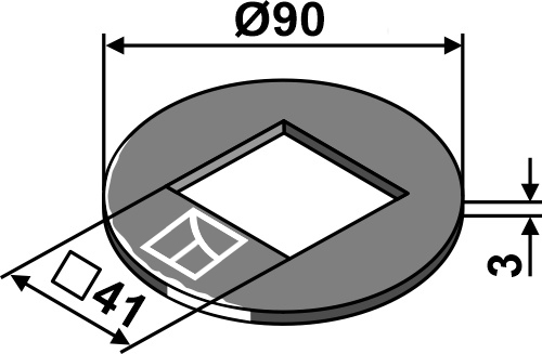 IHOF Einstellscheibe Ø90x3x41
