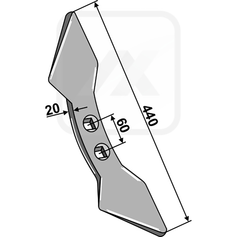 Landwirtschaft Bodenbearbeitung Grubber Schare & Leitbleche Doppelherzschar 60 Howard