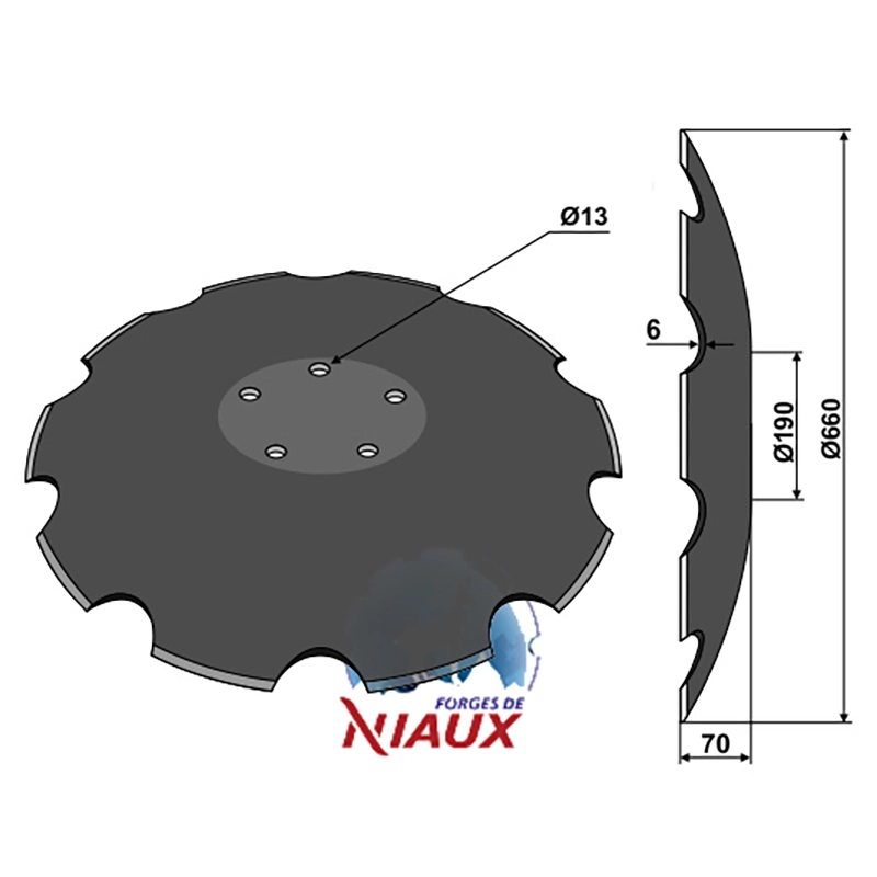 Landwirtschaft Bodenbearbeitung Scheibeneggen Scheibe gezackt Niaux