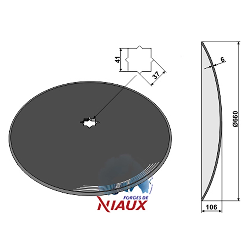 Landwirtschaft Bodenbearbeitung Scheibeneggen Scheibe glatt Niaux