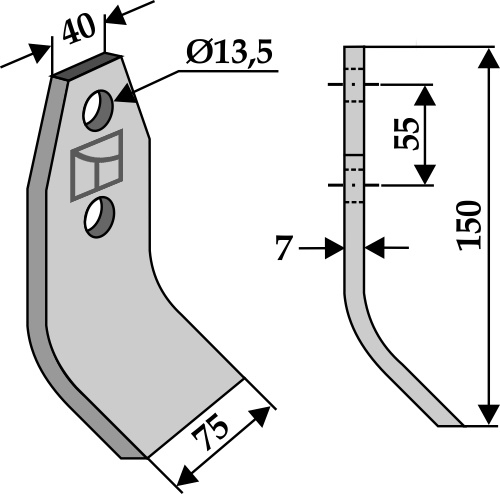 IHOF Klinge 150x75mm