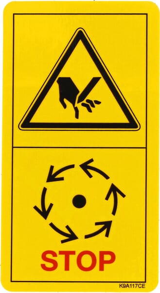 Pikt.V Schnittgefahr Hand CE (K9A117CE) von Kuhn