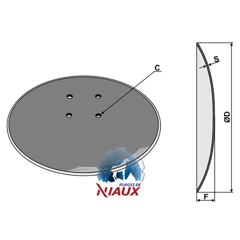 Landwirtschaft Bodenbearbeitung Scheibeneggen Scheibe glatt Niaux