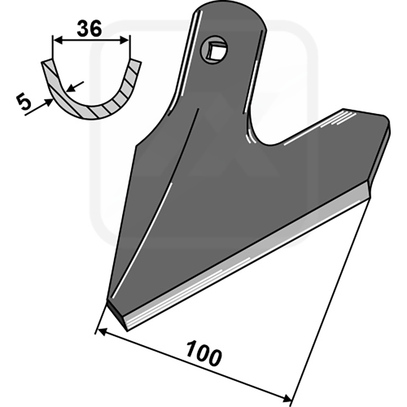 Landwirtschaft Bodenbearbeitung Grubber Schare & Leitbleche Hackschar - Halbschar gekröpft links Hatzenbichler