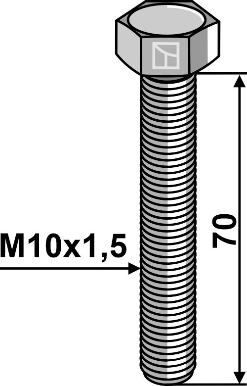 IHOF Sechskantschraube M10x1,5x70 ohne Mutter