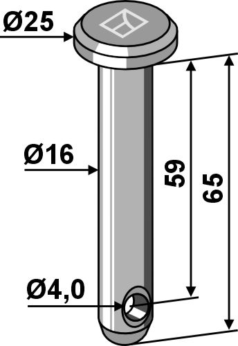 IHOF Splintbolzen Ø16x65