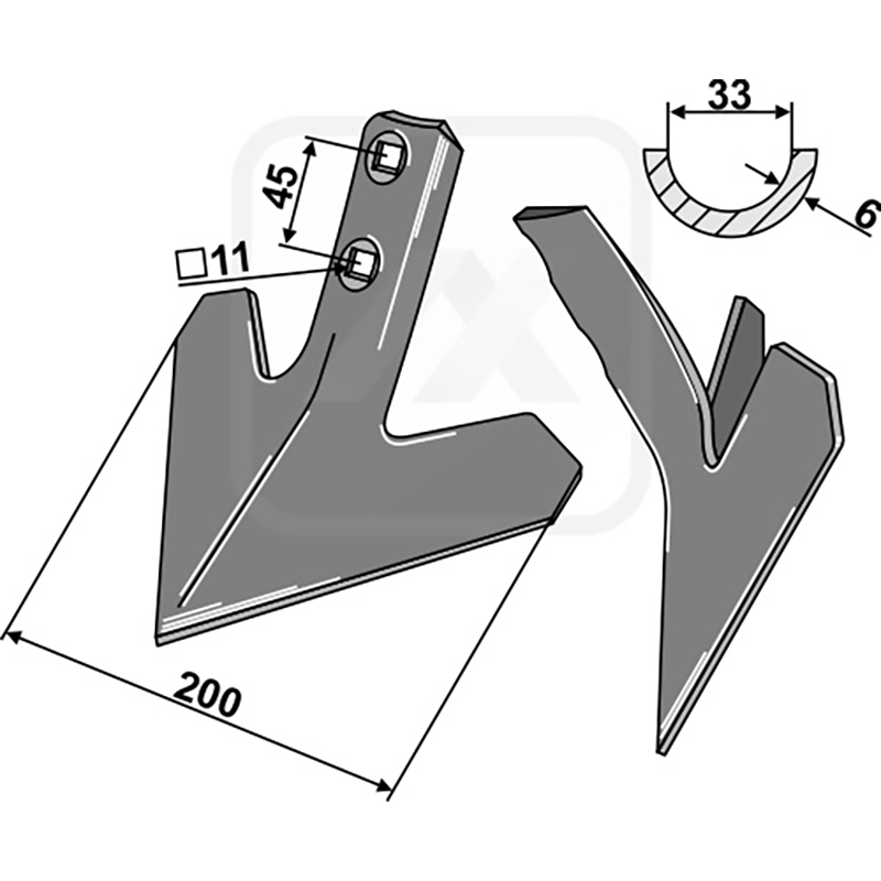 Landwirtschaft Bodenbearbeitung Grubber Schare & Leitbleche Gänsefussschar Einböck|Köckerling Allrounder