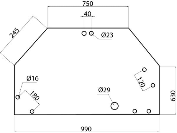 Kramp Heckscheibe oben 816810050010N