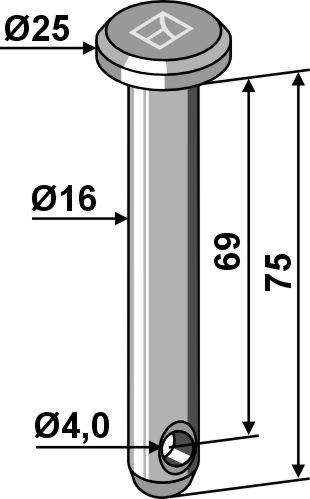 IHOF Splintbolzen Ø16x75