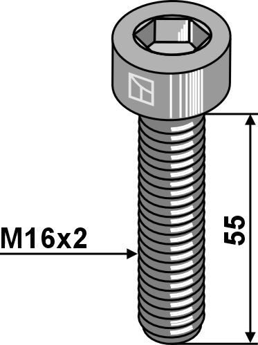 IHOF Innensechskantschraube - M16x2x55 - 12.9