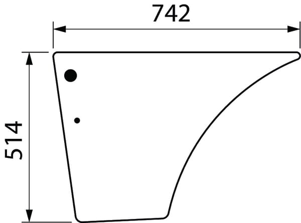 Scheibe, Tür, unten links (85801625) von New Holland