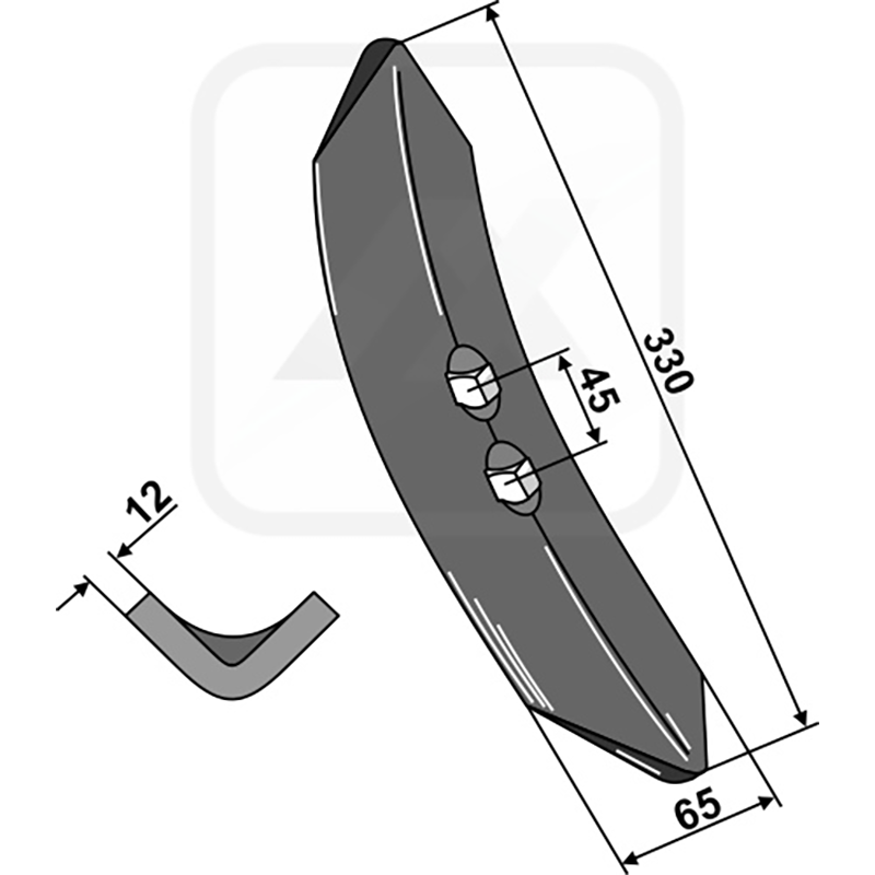 Landwirtschaft Bodenbearbeitung Grubber Schare & Leitbleche Schar 330mm