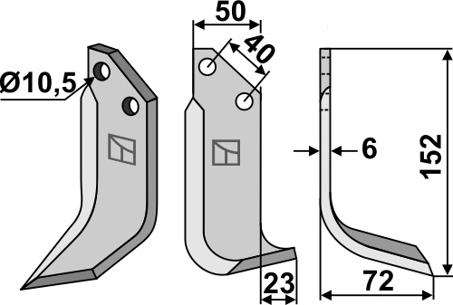 IHOF Fräsmesser 152x50mm, rechts