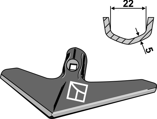 IHOF Gänsefußschar 250mm