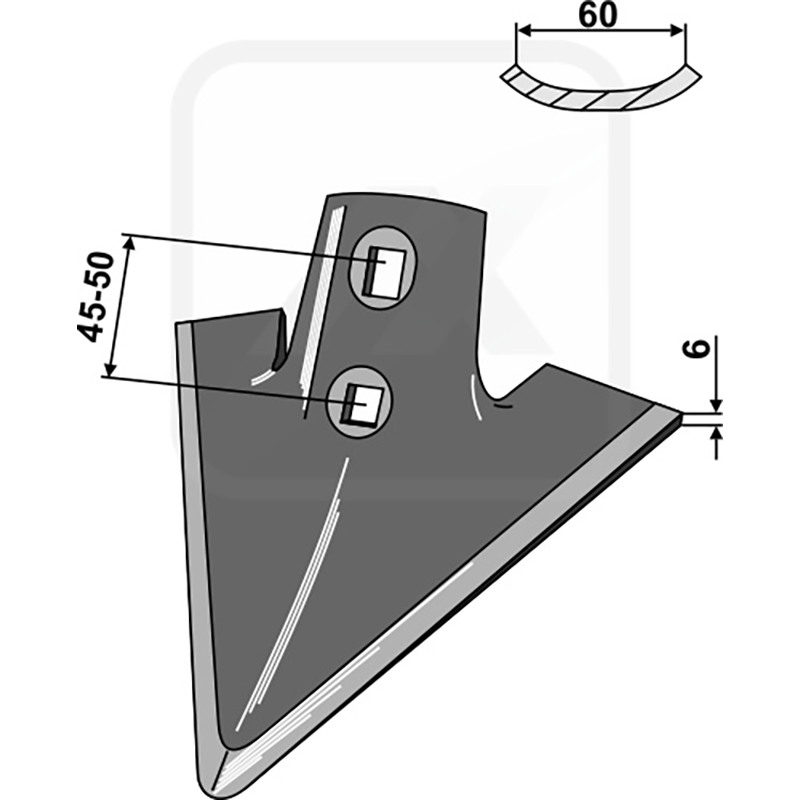Landwirtschaft Bodenbearbeitung Grubber Schare & Leitbleche Gänsefussschar Kongskilde