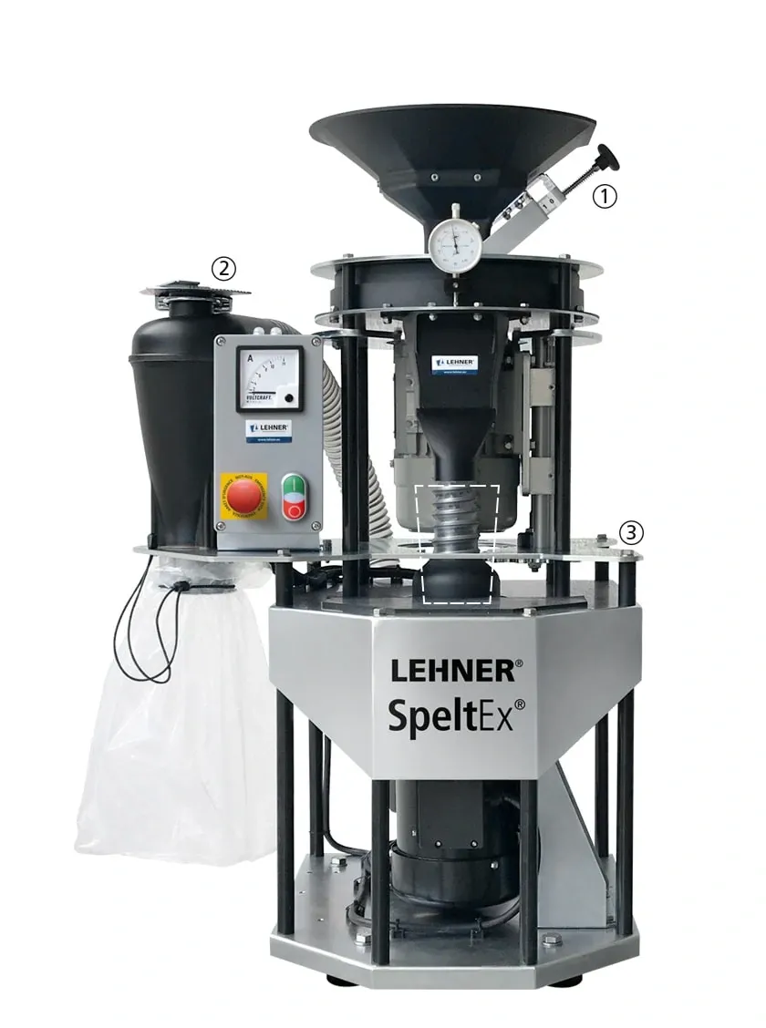 Lehner SpeltEx ® Probenentspelzer/Schälmühle mit Aspiration Lehner SpeltEx ® Probenentspelzer/Schälmühle mit Aspiration 73504