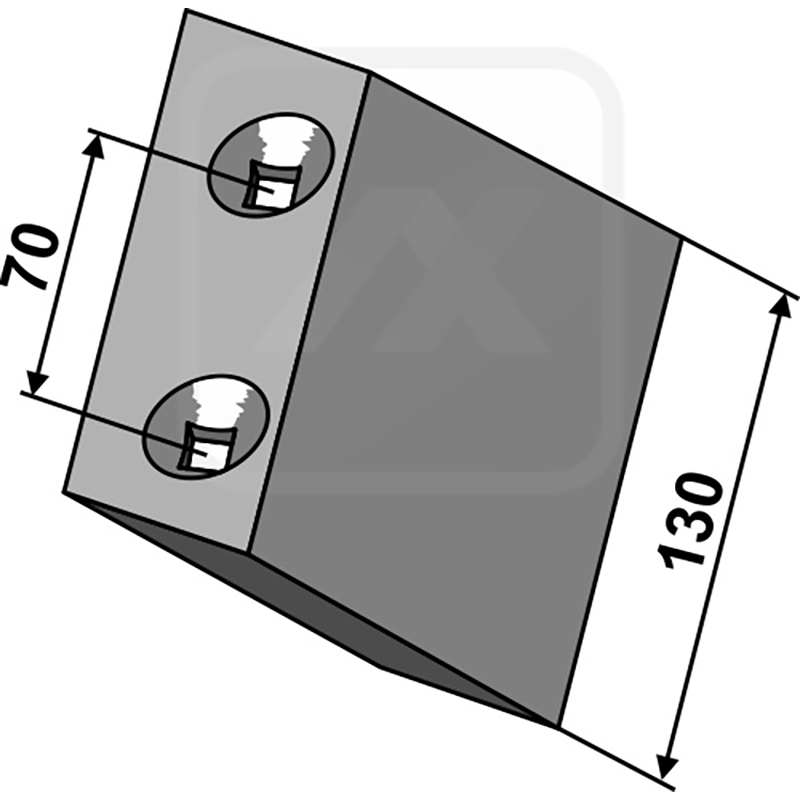 Landwirtschaft Bodenbearbeitung Grubber Schare & Leitbleche Scharmesser kurz - rechts 
