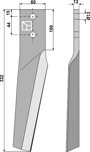 IHOF Kreiseleggenzinken 332mm, links