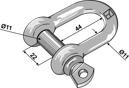 IHOF Gerader Schäkel 11mm verzinkt