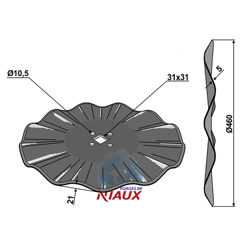 Landwirtschaft Bodenbearbeitung Scheibeneggen Scheibe gewellt Niaux
