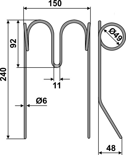 IHOF Striegelzinken Ø6mm