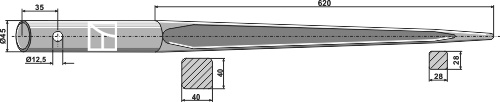 IHOF Frontladerzinken 1250mm