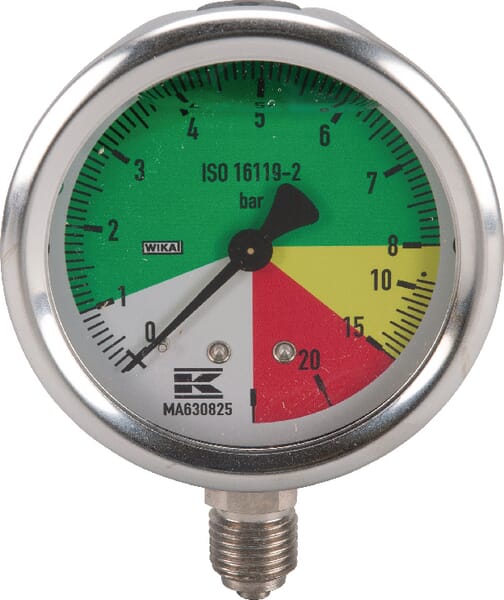 Manometer 63 1/4"unt.AHL-fest MA630825