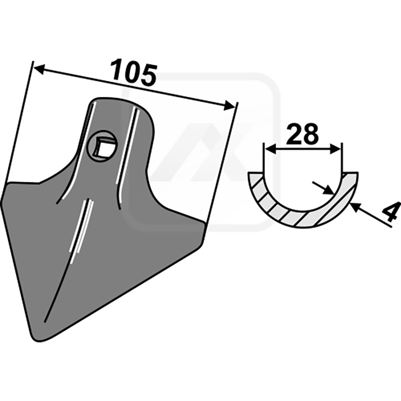 Landwirtschaft Bodenbearbeitung Grubber Schare & Leitbleche Hackschar 