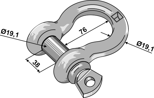 IHOF Schäkel 19,1mm  - verzinkt