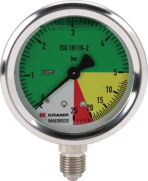 Manometer 63 1/4"unt.AHL-fest MA630525