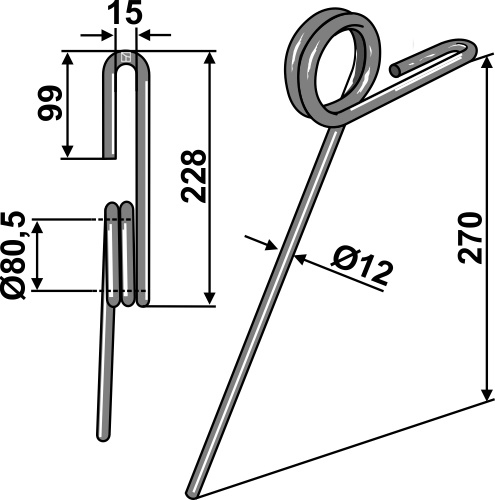 IHOF Striegelzinken Ø12mm