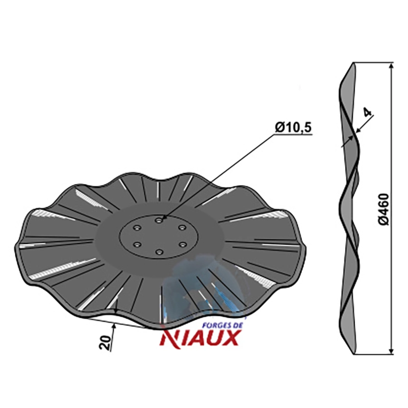 Landwirtschaft Bodenbearbeitung Scheibeneggen Scheibe gewellt Kuhn