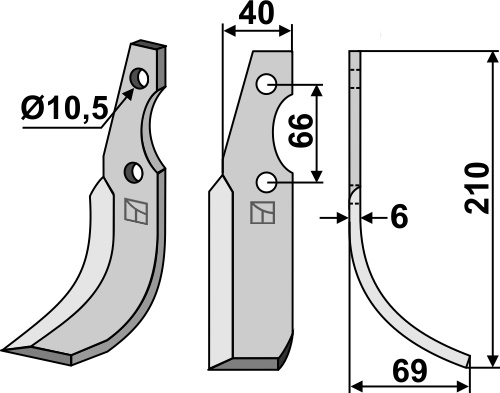 IHOF Fräsmesser 210x40mm, rechts