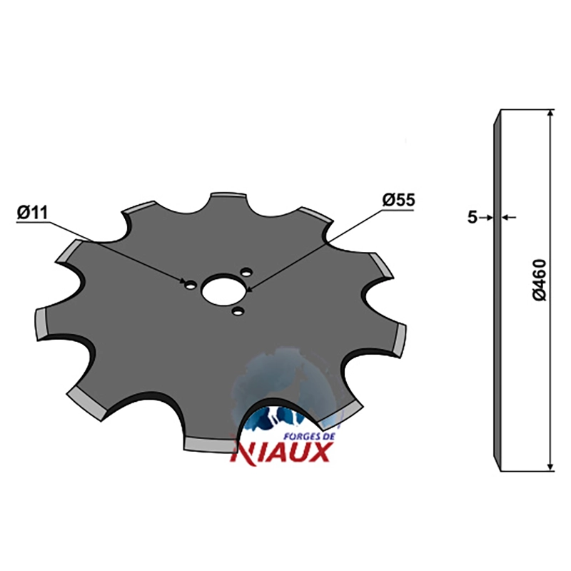 Landwirtschaft Bodenbearbeitung Scheibeneggen Sechscheibe gezackt Niaux|Kverneland
