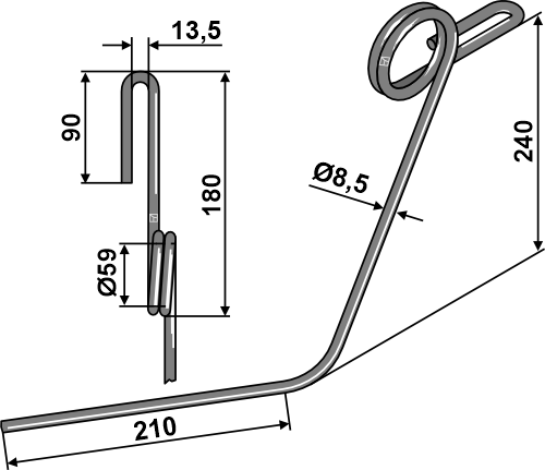 IHOF Striegelzinken Ø12mm