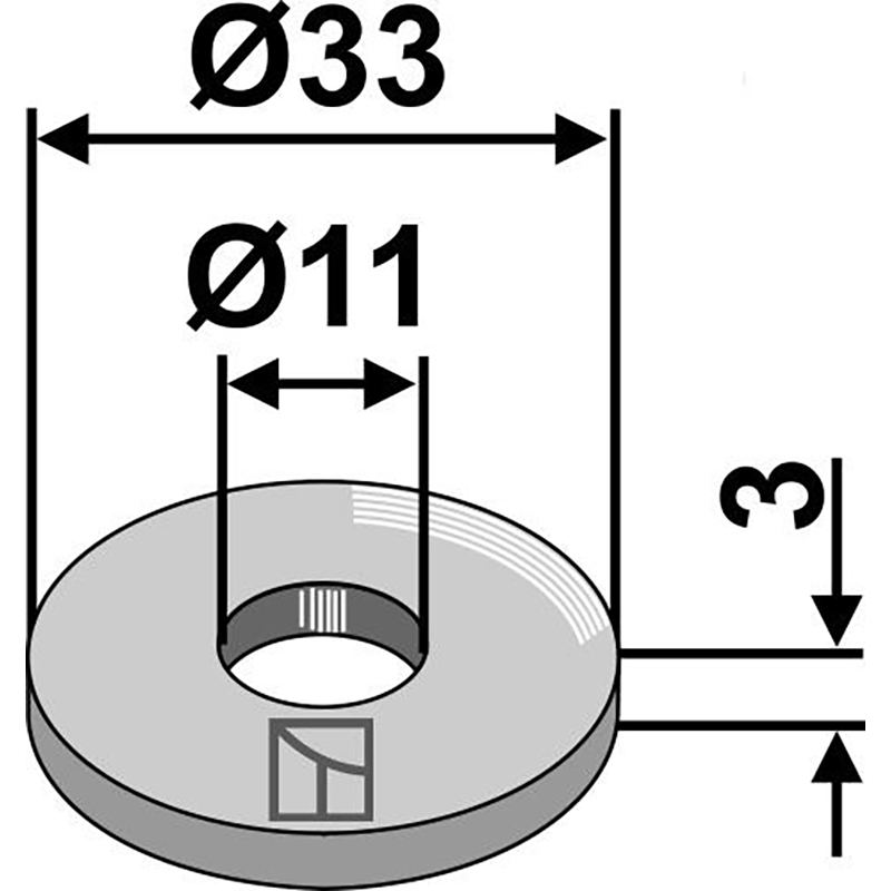 Landwirtschaft Bodenbearbeitung Grubber Schare & Leitbleche Scheibe Ø33x3xØ11